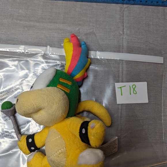 2014 Super Mario Bowser Son Koopaling Lemmy Koopa Plush Toy Rainbow Small 7" Tal - Picture 13 of 13